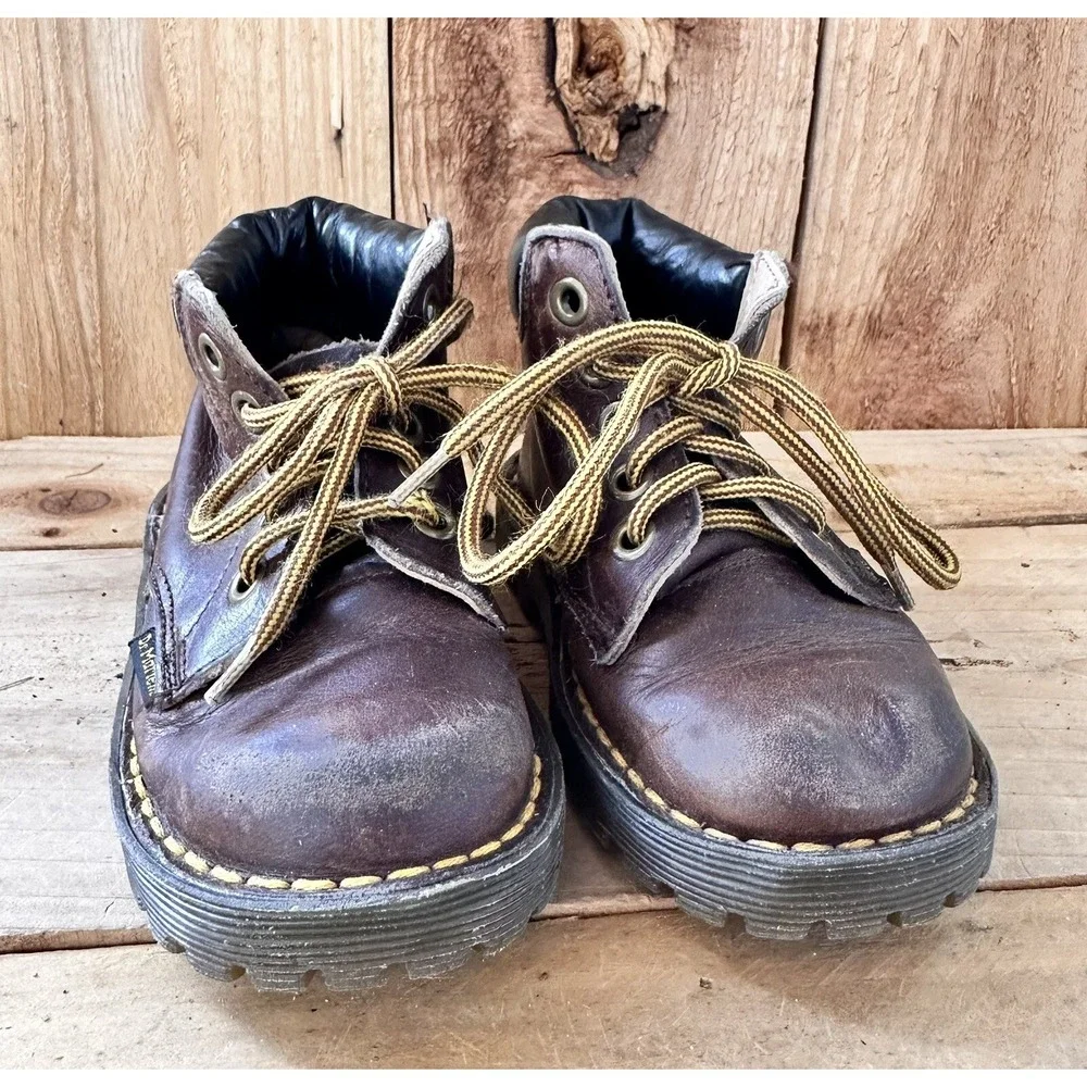 Dr. Martens 1460‎ Boots Kid's Sz 7 Toddler Air Cushion Made in England Brown